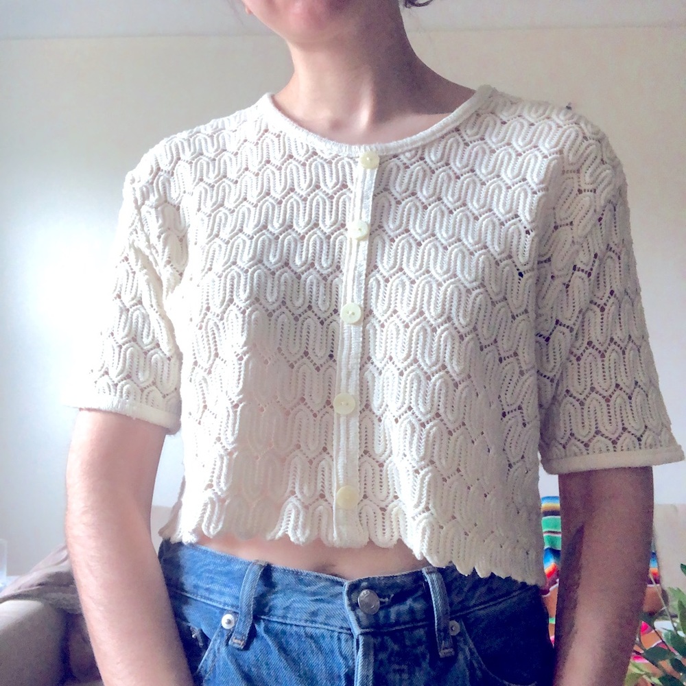Vintage crochet crop top